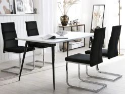 Beliani Tuoli Sametti Musta 2 Kpl Rockford Sale