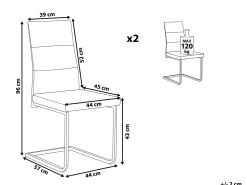 Beliani Tuoli Sametti Musta 2 Kpl Rockford Sale