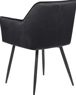 Beliani Tuoli Sametti Musta 2 Kpl Jasmin Best Sale