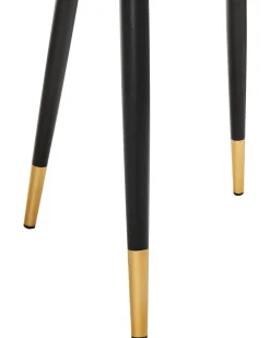 Beliani Tuoli Sametti Musta 2 Kpl Magalia Best Sale