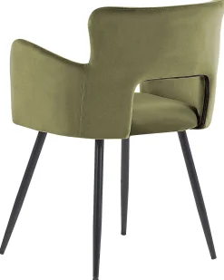 Beliani Tuoli Sametti Oliivinvihrea 2 Kpl Sanilac Cheap