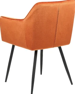 Beliani Tuoli Sametti Oranssi 2 Kpl Jasmin Best