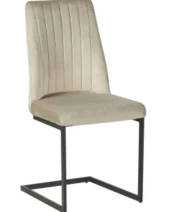 Beliani Tuoli Sametti Ruskeanharmaa 2 Kpl Lavonia Discount