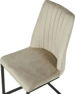 Beliani Tuoli Sametti Ruskeanharmaa 2 Kpl Lavonia Discount