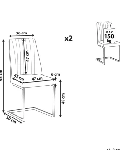 Beliani Tuoli Sametti Ruskeanharmaa 2 Kpl Lavonia Discount