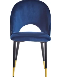 Beliani Tuoli Sametti Sininen 2 Kpl Magalia Best