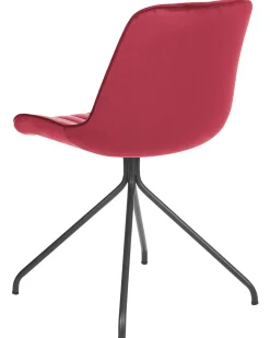 Beliani Tuoli Sametti Tummanpunainen 2 Kpl Navasota Clearance