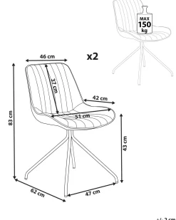 Beliani Tuoli Sametti Tummanpunainen 2 Kpl Navasota Clearance