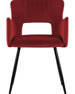 Beliani Tuoli Sametti Tummanpunainen 2 Kpl Sanilac Cheap