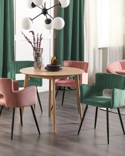 Beliani Tuoli Sametti Tummanvihrea 2 Kpl Sanilac New