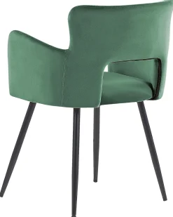 Beliani Tuoli Sametti Tummanvihrea 2 Kpl Sanilac New