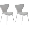 Beliani Tuoli Sametti Vaaleanharmaa/Hopea 2 Kpl Boonville Online