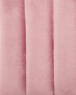 Beliani Tuoli Sametti Vaaleanpunainen 2 Kpl Mariposa Cheap