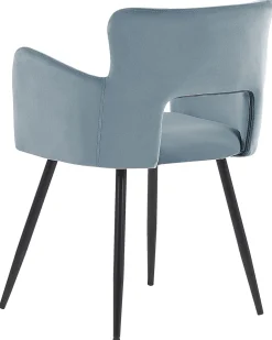 Beliani Tuoli Sametti Vaaleansininen 2 Kpl Sanilac Best Sale