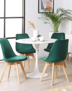 Beliani Tuoli Sametti Vihrea 2 Kpl Dakota Ii Fashion