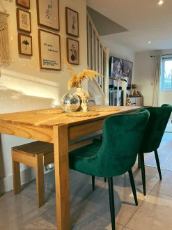 Beliani Tuoli Sametti Vihrea 2 Kpl Solano Best