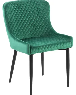 Beliani Tuoli Sametti Vihrea 2 Kpl Solano Best