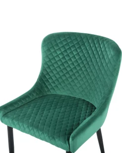 Beliani Tuoli Sametti Vihrea 2 Kpl Solano Best