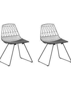 Beliani Tuoli Teras Musta 2 Kpl Harlan Store