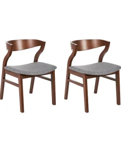 Beliani Tuoli Tumma Puu/Harmaa 2 Kpl Maroa Discount