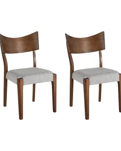 Beliani Tuoli Tumma Puu/Harmaa 2 Kpl Eden Hot