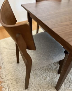 Beliani Tuoli Tumma Puu/Harmaa 2 Kpl Eden Hot