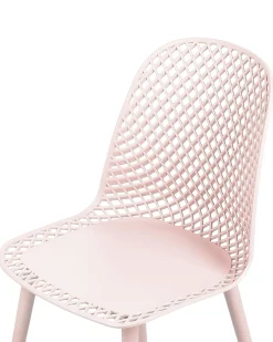 Beliani Tuoli Vaaleanpunainen 4 Kpl Emory Cheap