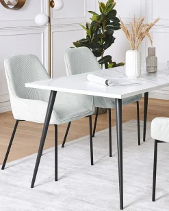 Beliani Tuoli Vakosametti Mintunvihrea 2 Kpl Loverna Best