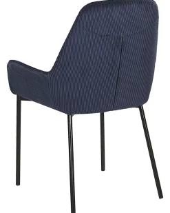 Beliani Tuoli Vakosametti Tummansininen 2 Kpl Loverna Fashion