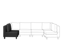 Beliani Tuolimoduuli Sohvaan Musta Fevik Best Sale