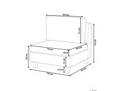 Beliani Tuolimoduuli Sohvaan Musta Fevik Best Sale