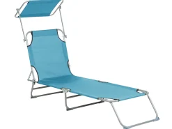 Beliani Turkoosi Teraksinen Aurinkotuoli Katoksella Foligno Best