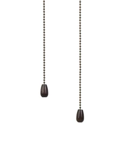 Beliani Tuuletinvalaisin 3 Polttimoa Tumma Puu/Ruskea Heilong Best Sale