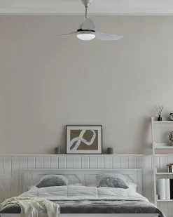 Beliani Tuuletinvalaisin Metalli Valkoinen Toplica Discount