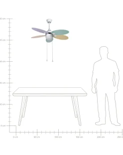 Beliani Tuuletinvalaisin Rauta Monivarinen Weber Shop