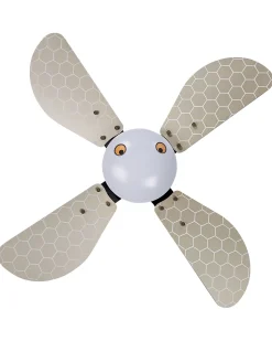 Beliani Tuuletinvalaisin Rauta Musta/Keltainen Dolores Shop