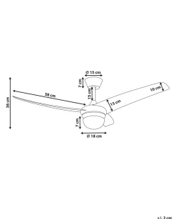 Beliani Tuuletinvalaisin Rauta Musta Jiboa Discount
