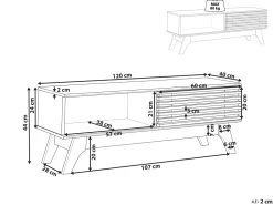 Beliani Tv-Taso 4 Hyllya Tumma Puu Toledo Sale