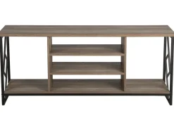 Beliani Tv-Taso 5 Hyllya Tumma Puu/Musta Forres Best