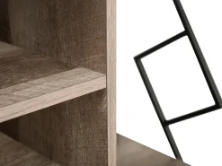 Beliani Tv-Taso 5 Hyllya Tumma Puu/Musta Forres Best