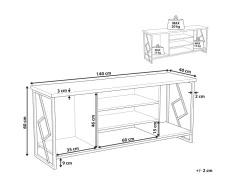 Beliani Tv-Taso 5 Hyllya Tumma Puu/Musta Forres Best