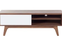 Beliani Tv-Taso 4 Hyllya Tumma Puu/Valkoinen Buffalo Outlet