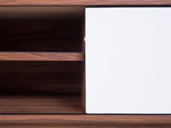 Beliani Tv-Taso 4 Hyllya Tumma Puu/Valkoinen Buffalo Outlet