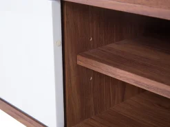 Beliani Tv-Taso 4 Hyllya Tumma Puu/Valkoinen Buffalo Outlet