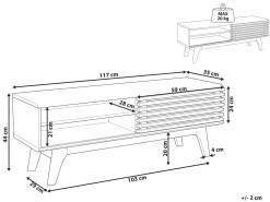Beliani Tv-Taso 4 Hyllya Vaalea Puu Toledo Flash Sale