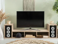 Beliani Tv-Taso 5 Hyllya Vaalea Puu Cordoba New