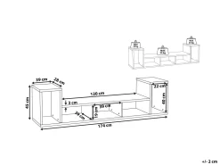 Beliani Tv-Taso 5 Hyllya Vaalea Puu Cordoba New