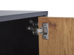 Beliani Tv-Taso 2 Kaappia 2 Hyllya Musta/Vaalea Puu Salina Best