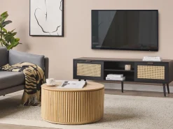 Beliani Tv-Taso 2 Kaappia 2 Hyllya Musta Opoco Best