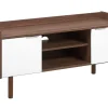 Beliani Tv-Taso 2 Kaappia 2 Hyllya Tumma Puu/Valkoinen Madera Best Sale